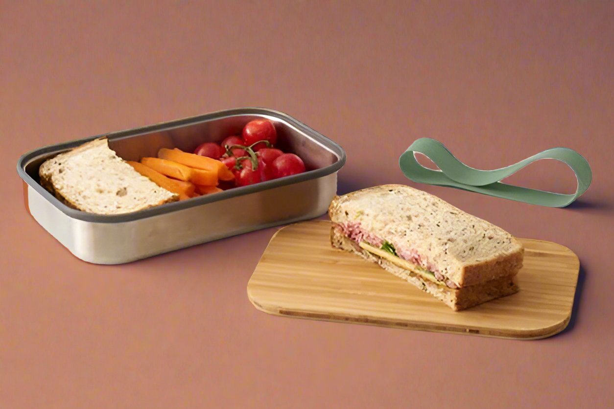 Eco Friendly Household Products - Black and Blum Sandwich box with bamboo lid - Defiance Gear Co.