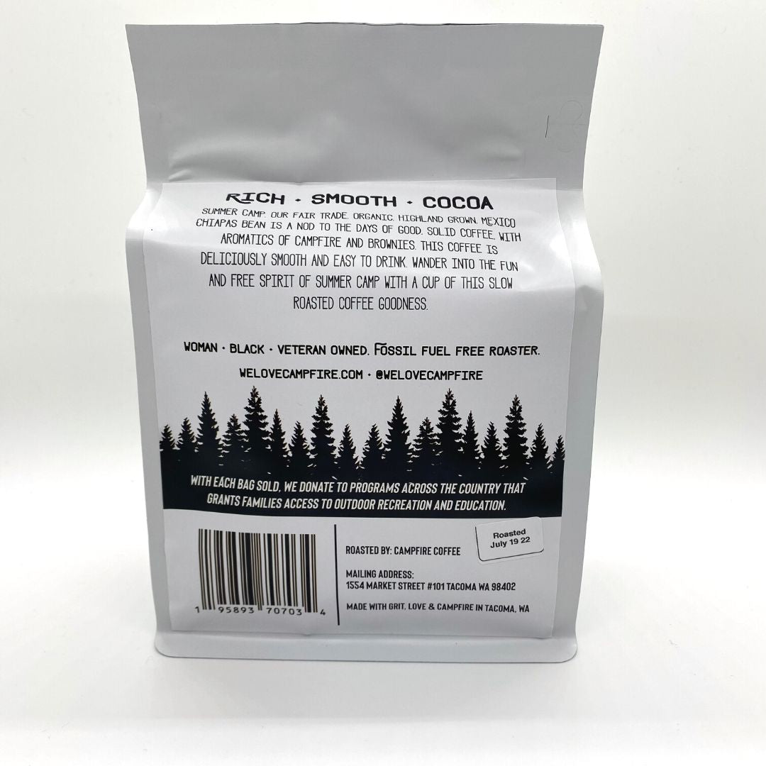 Campfire Coffee Co. | Café en grains entiers Camp d'été - Torréfié au feu de camp