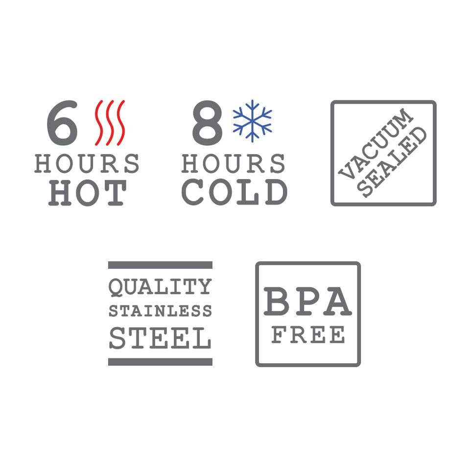 Black + Blum | Thermo Pot - Stainless Steel Cork Top Vacuum Sealed Insulated Thermos Soup & Lunch Food Travel Container With Magnetic Spoon Attachment, Camping Cookware, Black + Blum, Defiance Outdoor Gear Co.