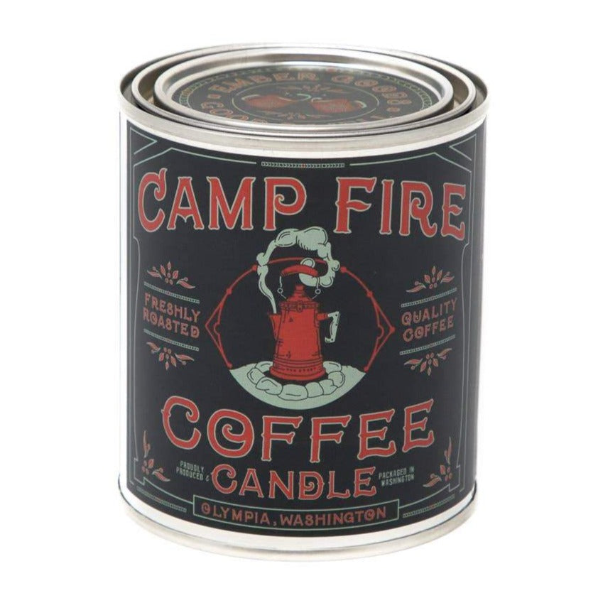Campfire Coffee Candle - Notes of Espresso, Cedarwood & Sandalwood 1/2 Pint, Candles, Good & Well Supply Co., Defiance Outdoor Gear Co.