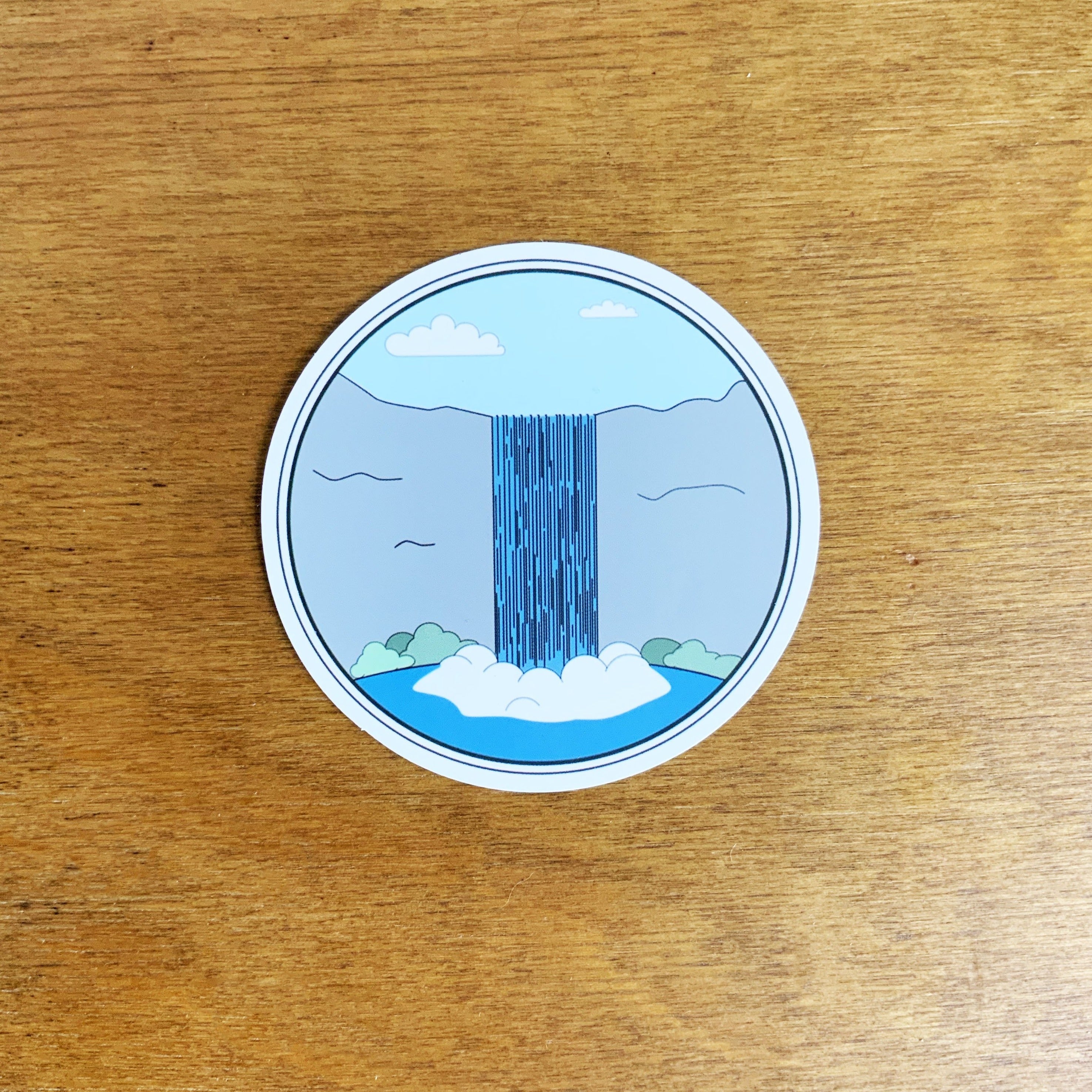 Mystic Waterfall Sticker, sticker, Pacific Rayne, Defiance Outdoor Gear Co.