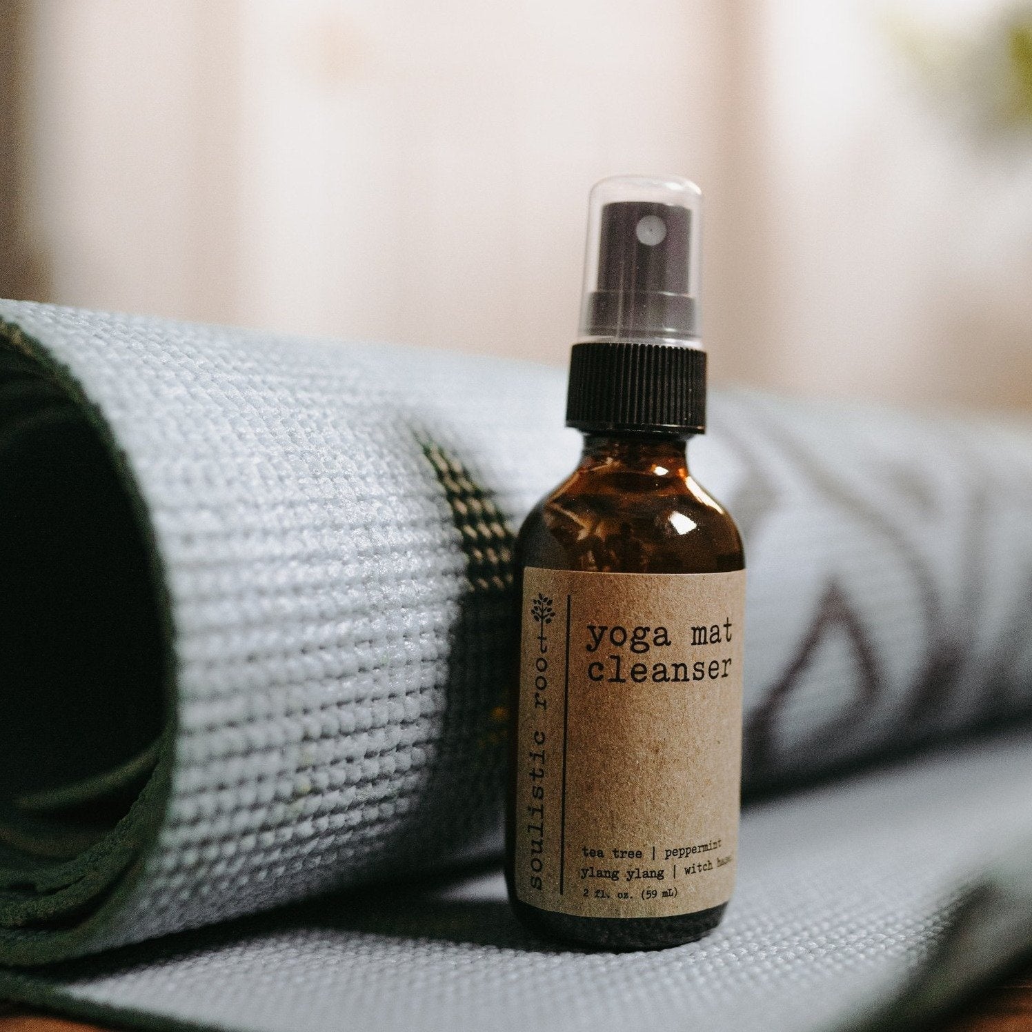 Soulistic Root | All Natural Yoga Mat Cleanser Spray With Essential Oils - Tea Tree and Peppermint, Yoga Mat Accessories, Soulistic Root, Defiance Outdoor Gear Co.