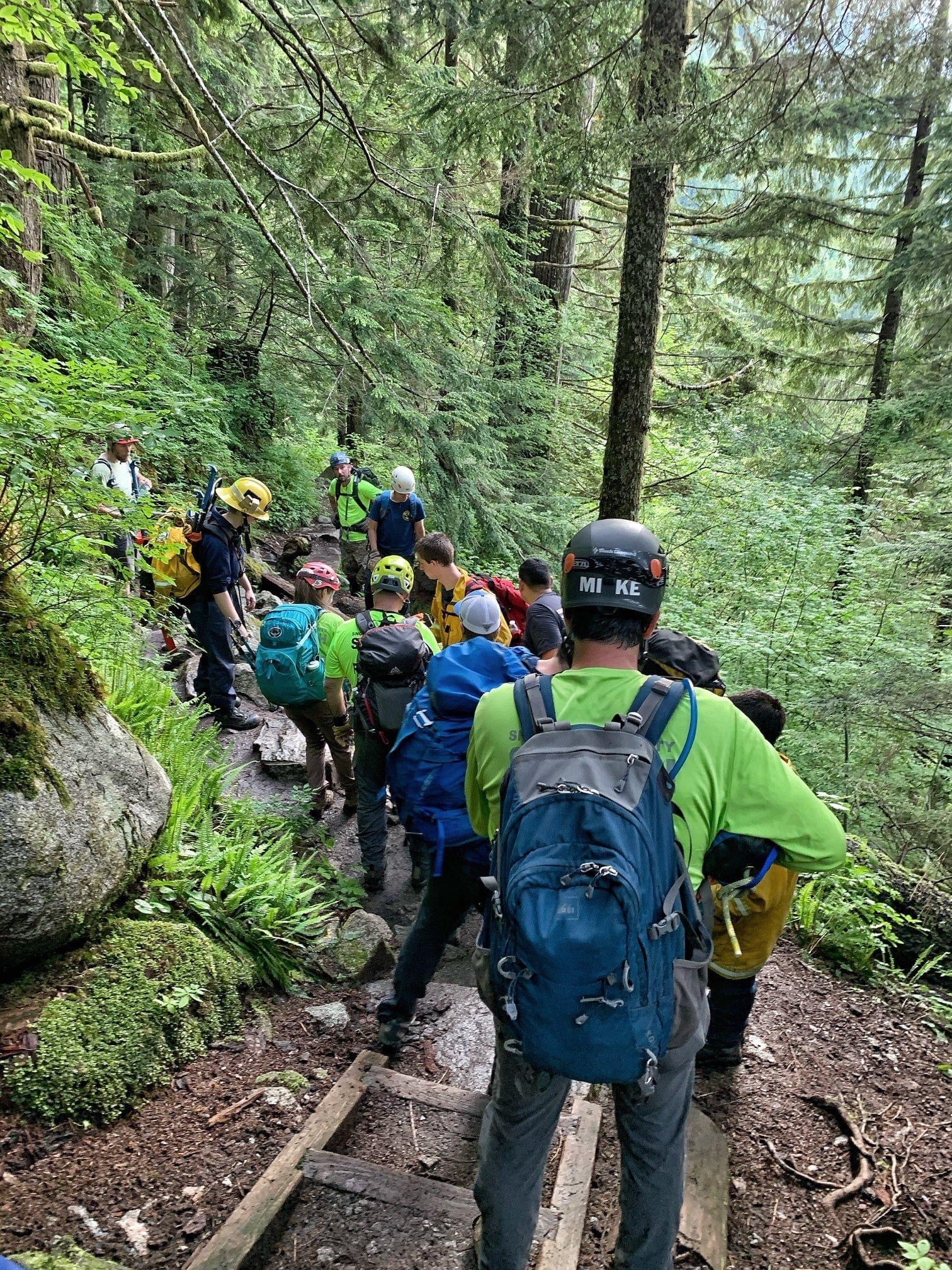 Emergency response team on trail | Pacific Rayne