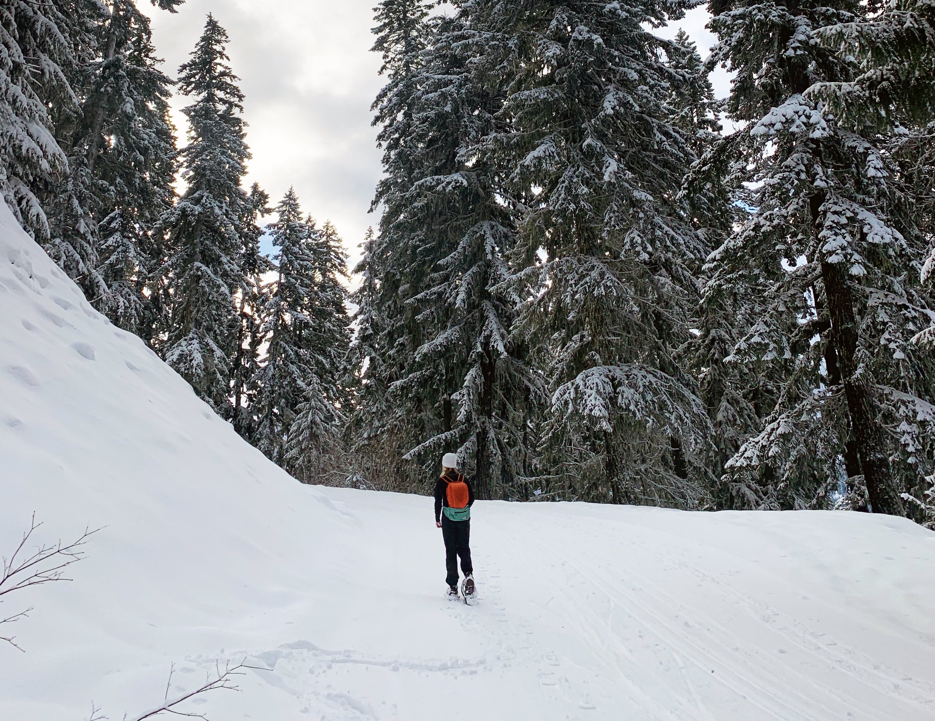 Hiking in snowy and icy conditions