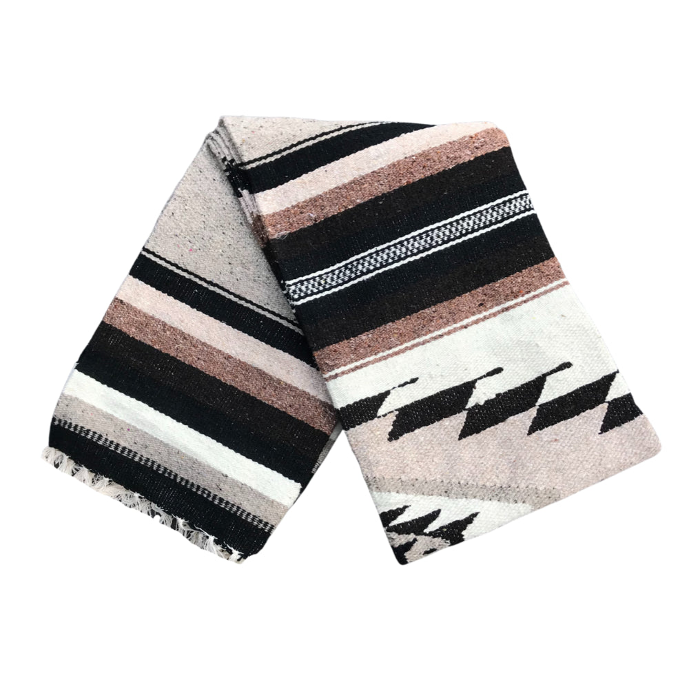 West Path | Brown Diamond 100% Wool Mexican Blanket