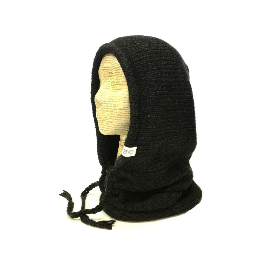 Akins |   Knitted Gaiter Hoodie & Neck Warmer with Drawstring, Beanie, Akinz, Defiance Outdoor Gear Co.