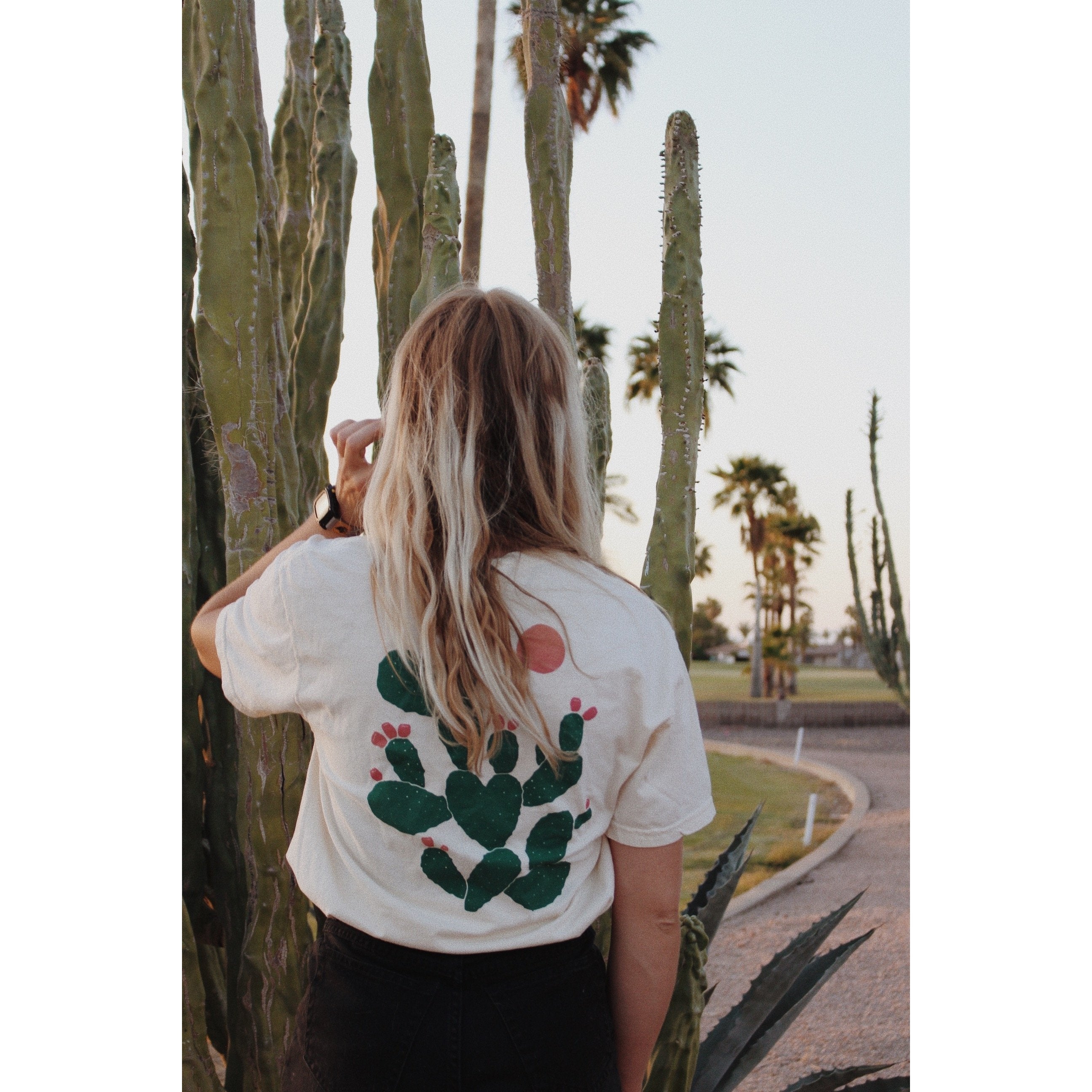 Akinz | We All Walk Under The Same Sun Cactus Tee Shirt, T-Shirts, Akinz, Defiance Outdoor Gear Co.