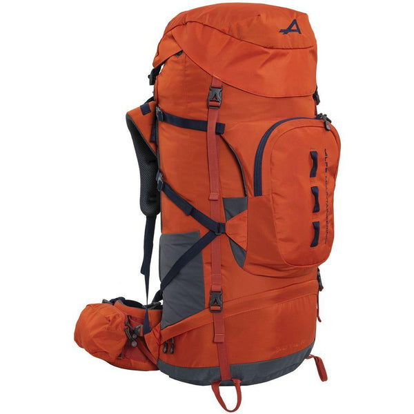 alps mountaineering wasatch 65l hiking backpack rucksack Red Tail 65-liter Backpacking Pack