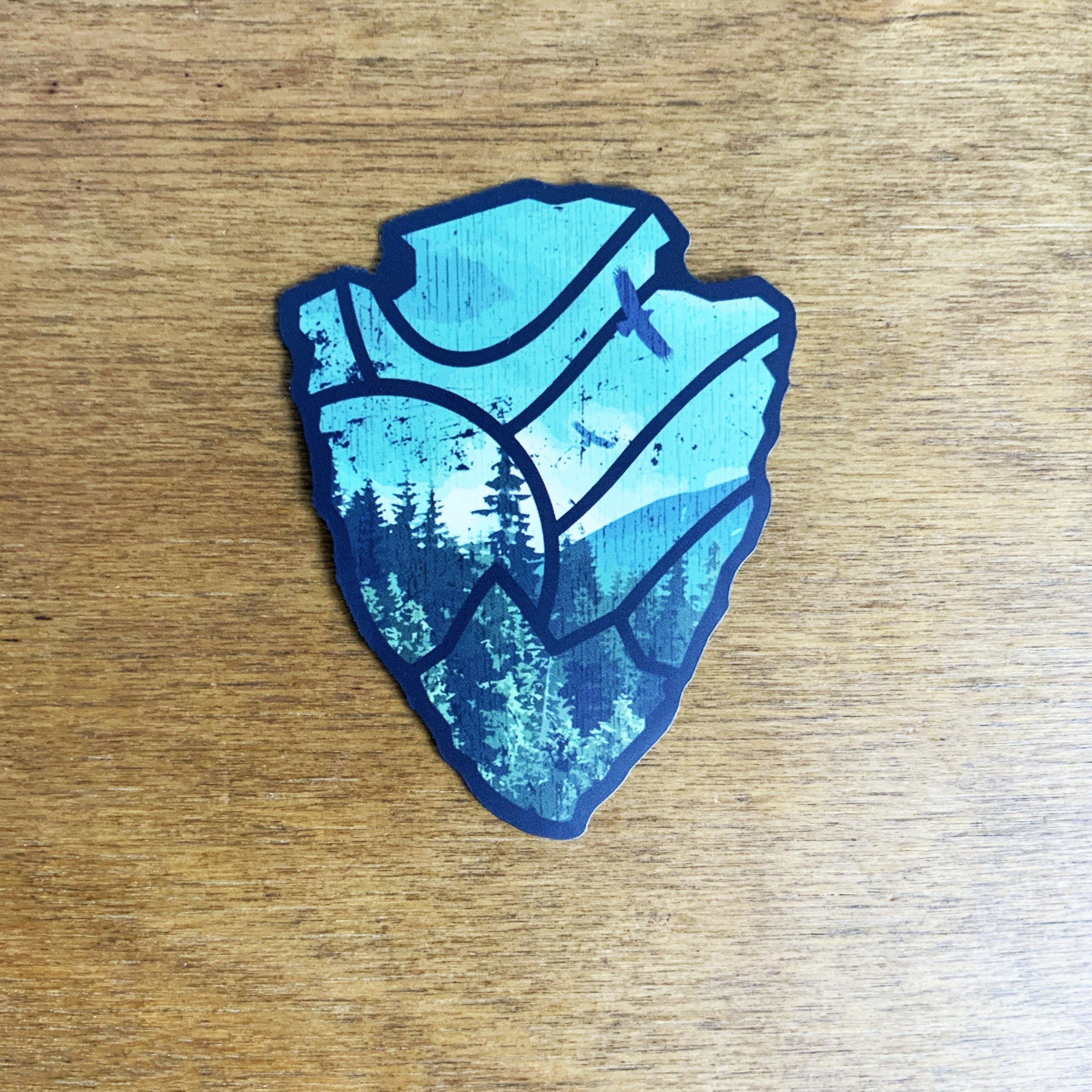 Arrowhead Forest Sticker, sticker, Pacific Rayne, Defiance Outdoor Gear Co.