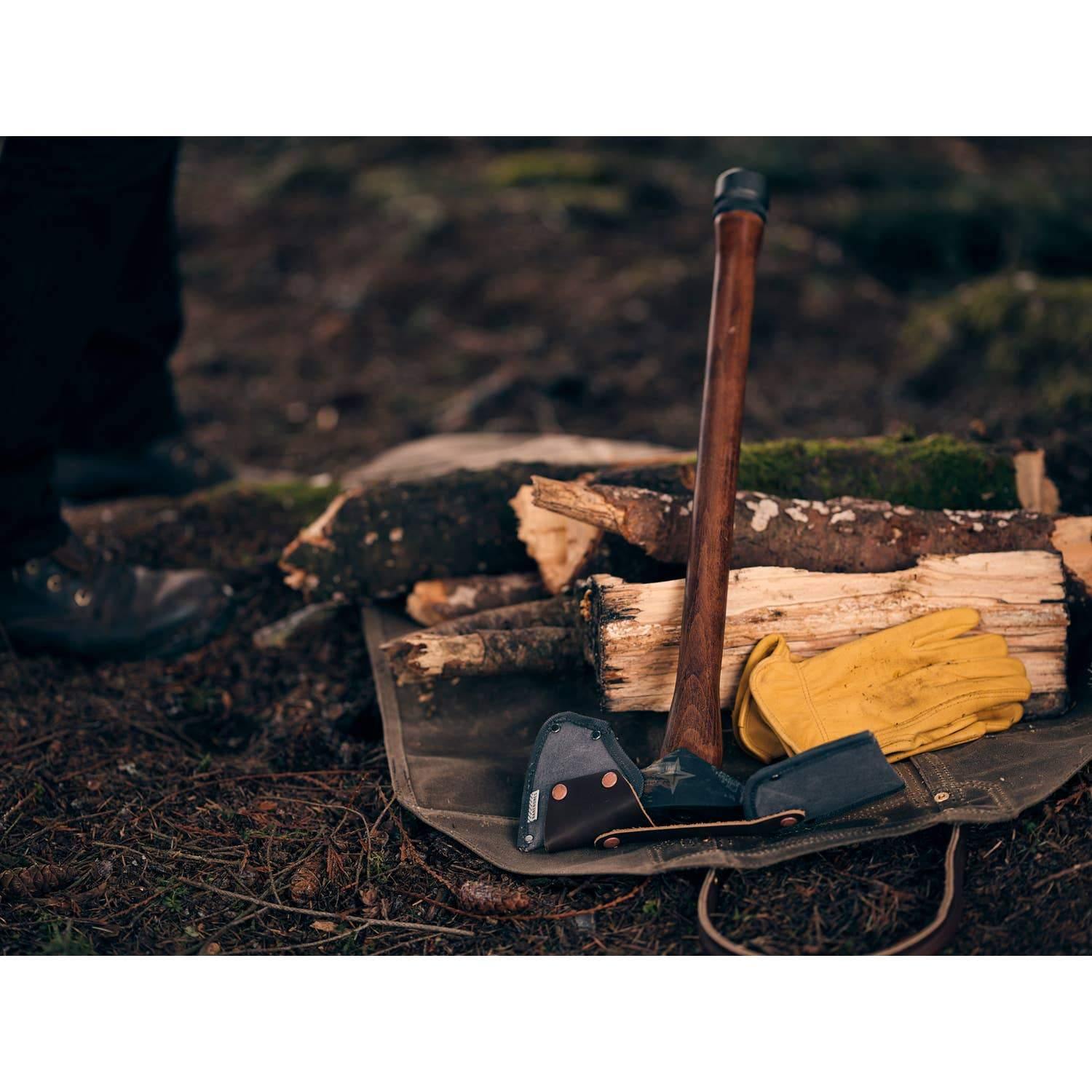 Barebones | Pulaski Axe with  Wooden Handle & Canvas Sheath, Axes, Barebones, Defiance Outdoor Gear Co.