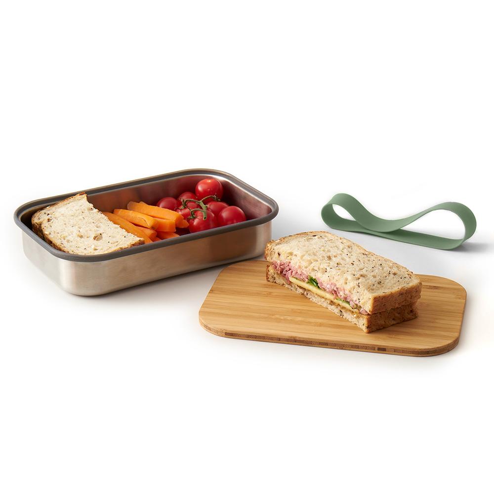 Black+Blum | Stainless Steel Sandwich Lunch Box - Olive, Camping Cookware, Black + Blum, Defiance Outdoor Gear Co.