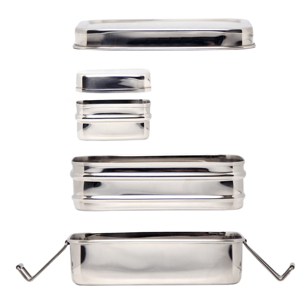 ECOlunchbox |  Three-in-One Classic Bento Lunch Box - Stainless Steel, Bento Box, ECOLunchbox, Defiance Outdoor Gear Co.