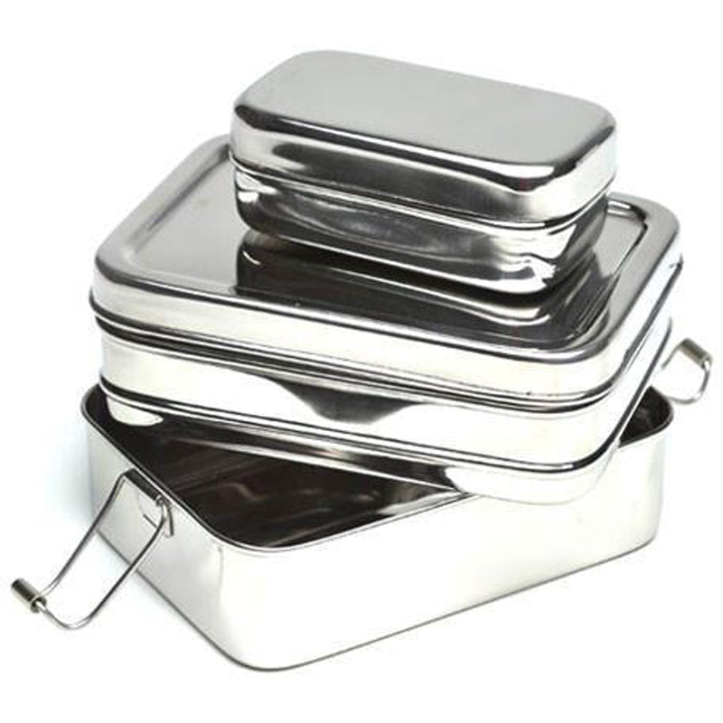 ECOlunchbox |  Three-in-One Classic Bento Lunch Box - Stainless Steel, Bento Box, ECOLunchbox, Defiance Outdoor Gear Co.