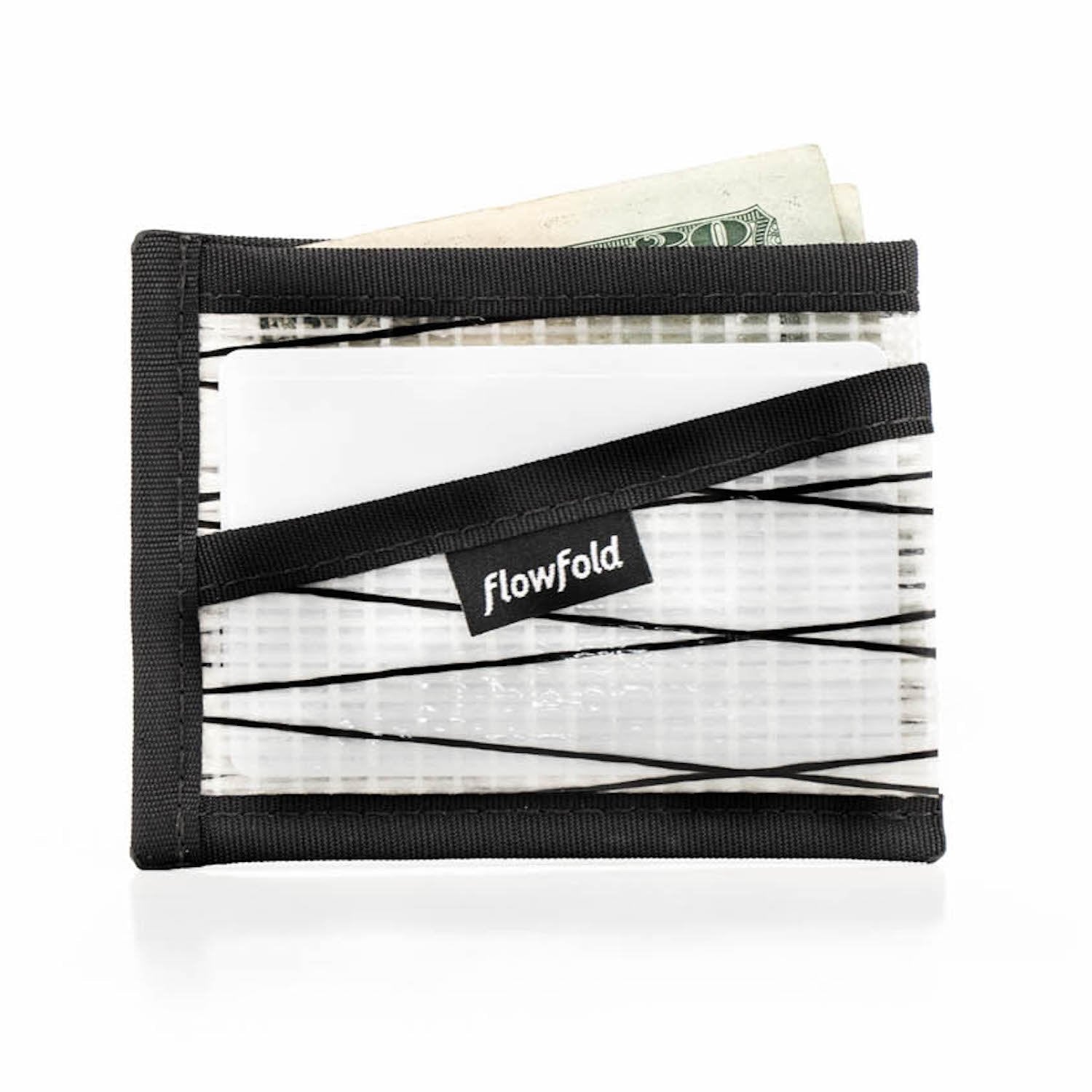 Flowfold | Recycled Sailcloth Craftsman Three Pocket Wallet - Black Pearl, Wallet, Flowfold, Defiance Outdoor Gear Co.