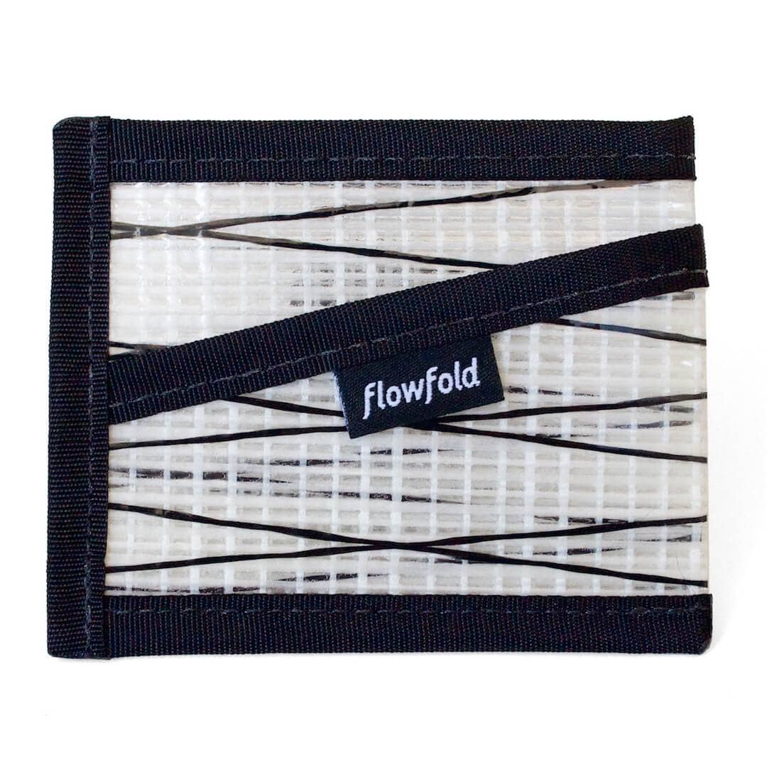 Flowfold | Recycled Sailcloth Craftsman Three Pocket Wallet - Black Pearl, Wallet, Flowfold, Defiance Outdoor Gear Co.