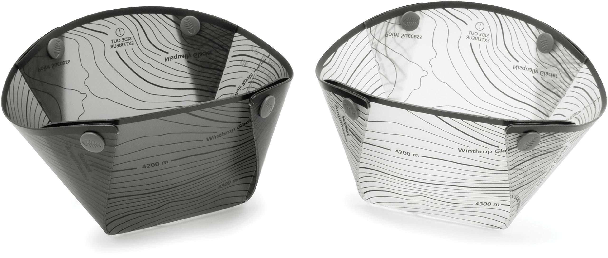 Fozzils | Snap Fold Origami Bowls Plus Travel Cutting Board With Topography Map Design  - 2PK, Dinnerware, Fozzils, Defiance Outdoor Gear Co.