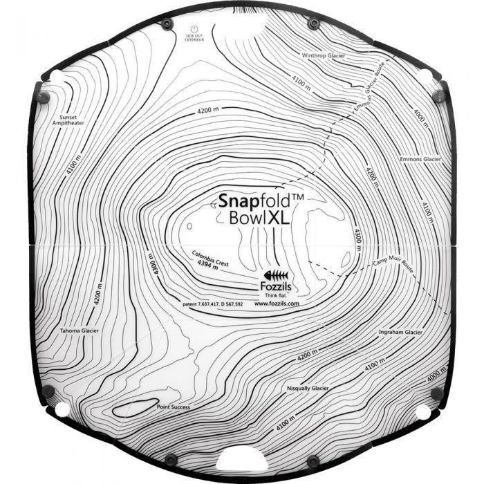 Fozzils | Snap Fold Origami Large Serving Bowl Plus Cutting Board With Topography Map Design- XL, Dinnerware, Fozzils, Defiance Outdoor Gear Co.