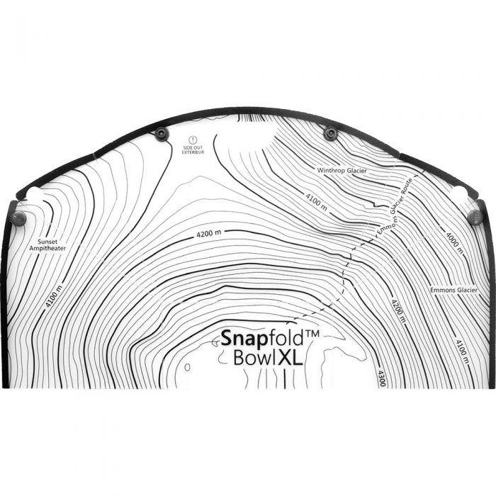 Fozzils | Snap Fold Origami Large Serving Bowl Plus Cutting Board With Topography Map Design- XL, Dinnerware, Fozzils, Defiance Outdoor Gear Co.