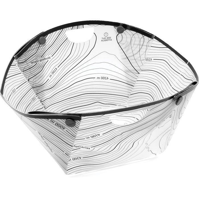 Fozzils | Snap Fold Origami Large Serving Bowl Plus Cutting Board With Topography Map Design- XL, Dinnerware, Fozzils, Defiance Outdoor Gear Co.