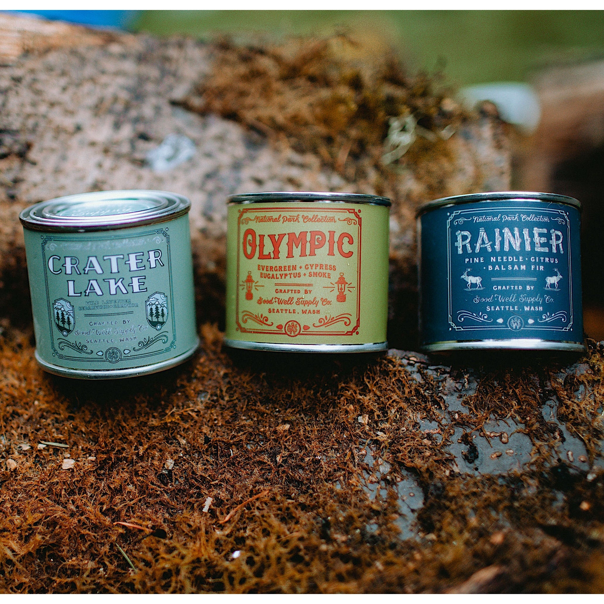 Good & Well Supply Co. | National Parks of the Pacific Northwest Mini Candle Gift Set, Candles, Good & Well Supply Co., Defiance Outdoor Gear Co.