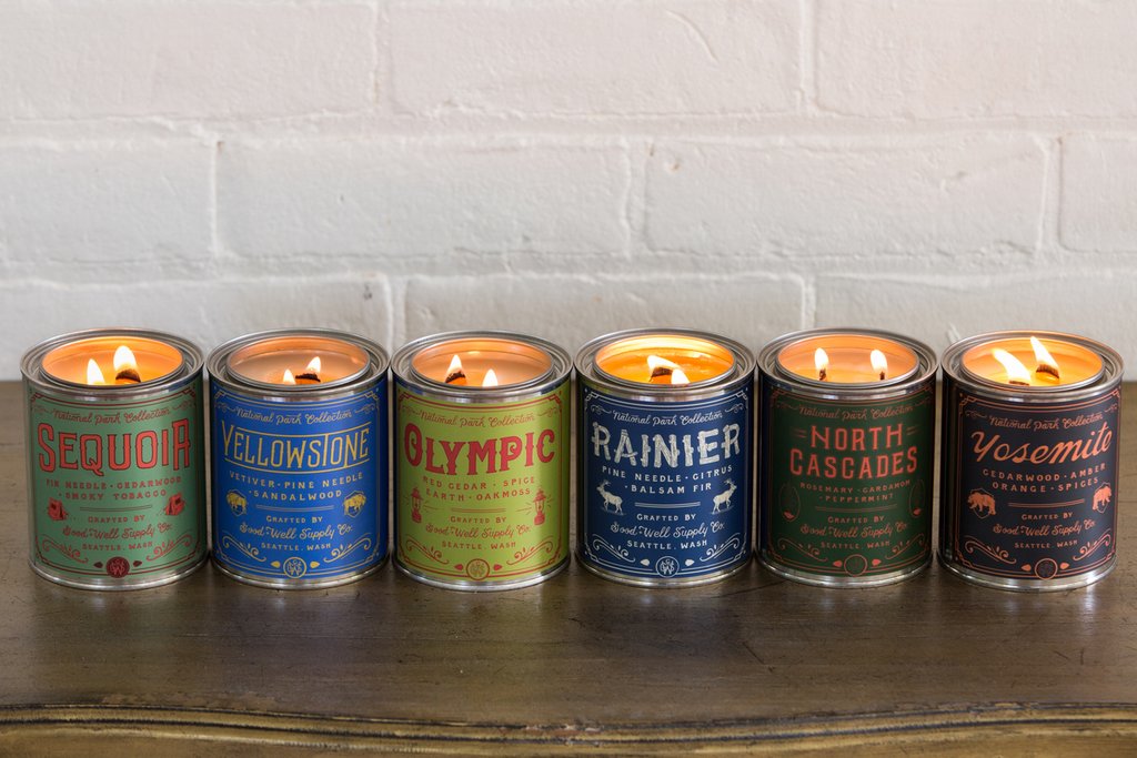 Rainier Candle - Balsam Fir, Pine Needle & Citrus 1/2 Pint, Candles, Good & Well Supply Co., Defiance Outdoor Gear Co.