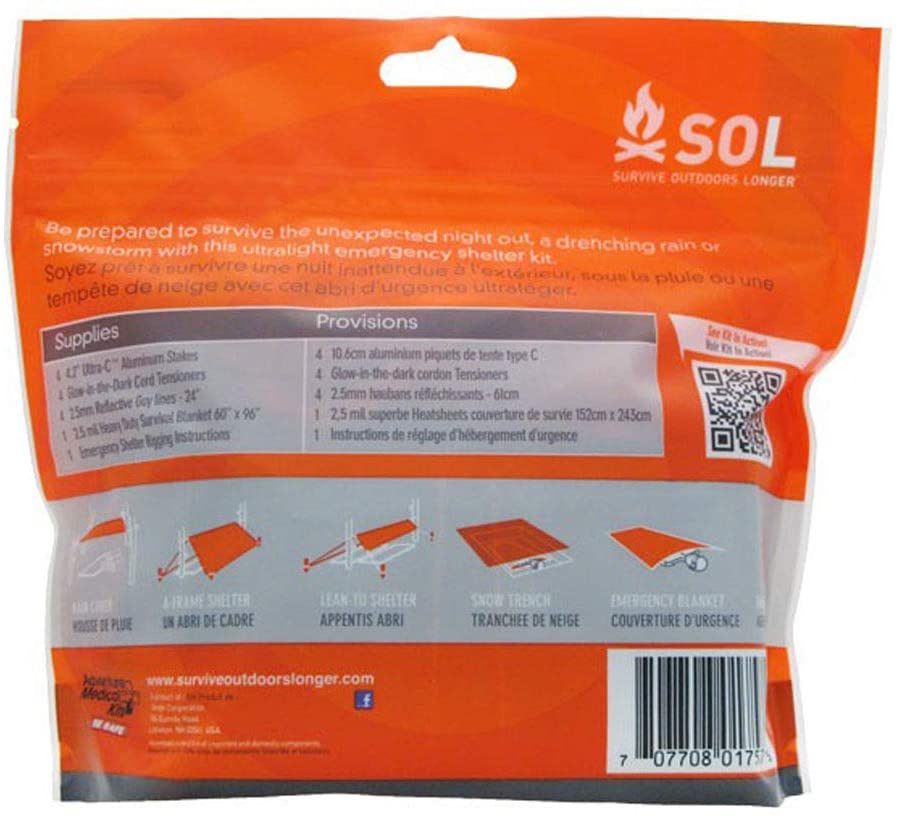 Sol | Emergency Shelter kit, Emergency Shelter, Sol, Defiance Outdoor Gear Co.