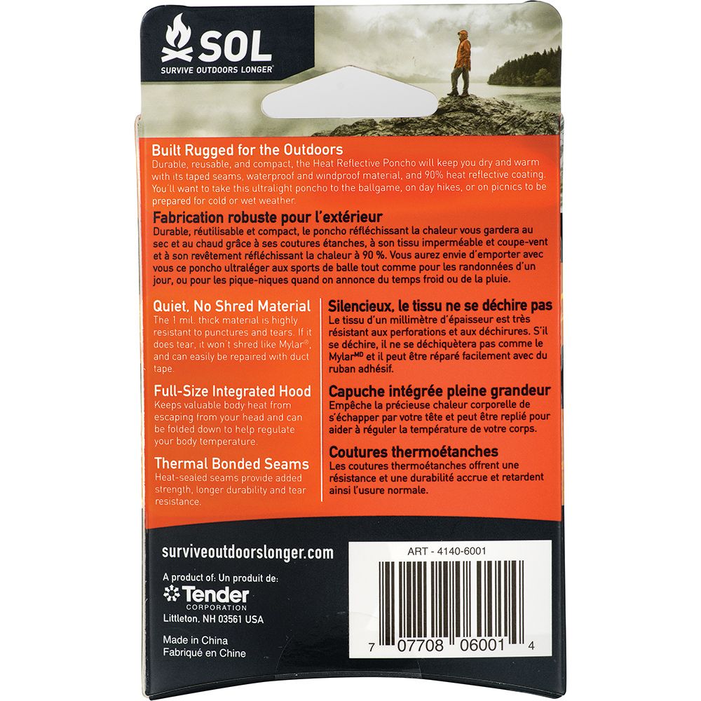 Sol | Heat Reflective Poncho, Ponchos, Sol, Defiance Outdoor Gear Co.