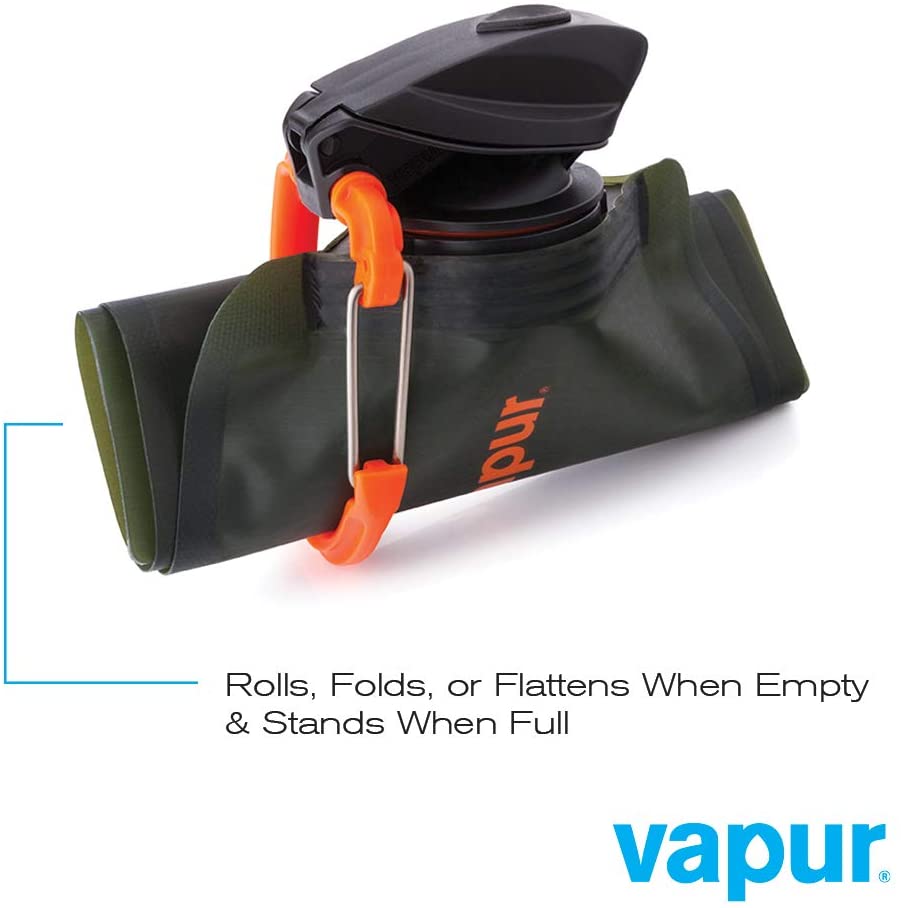 Vapur | Wide Mouth Collapsible Water Bottle With Carabiner Clip - Eclipse, Water Bottle, Vapur, Defiance Outdoor Gear Co.