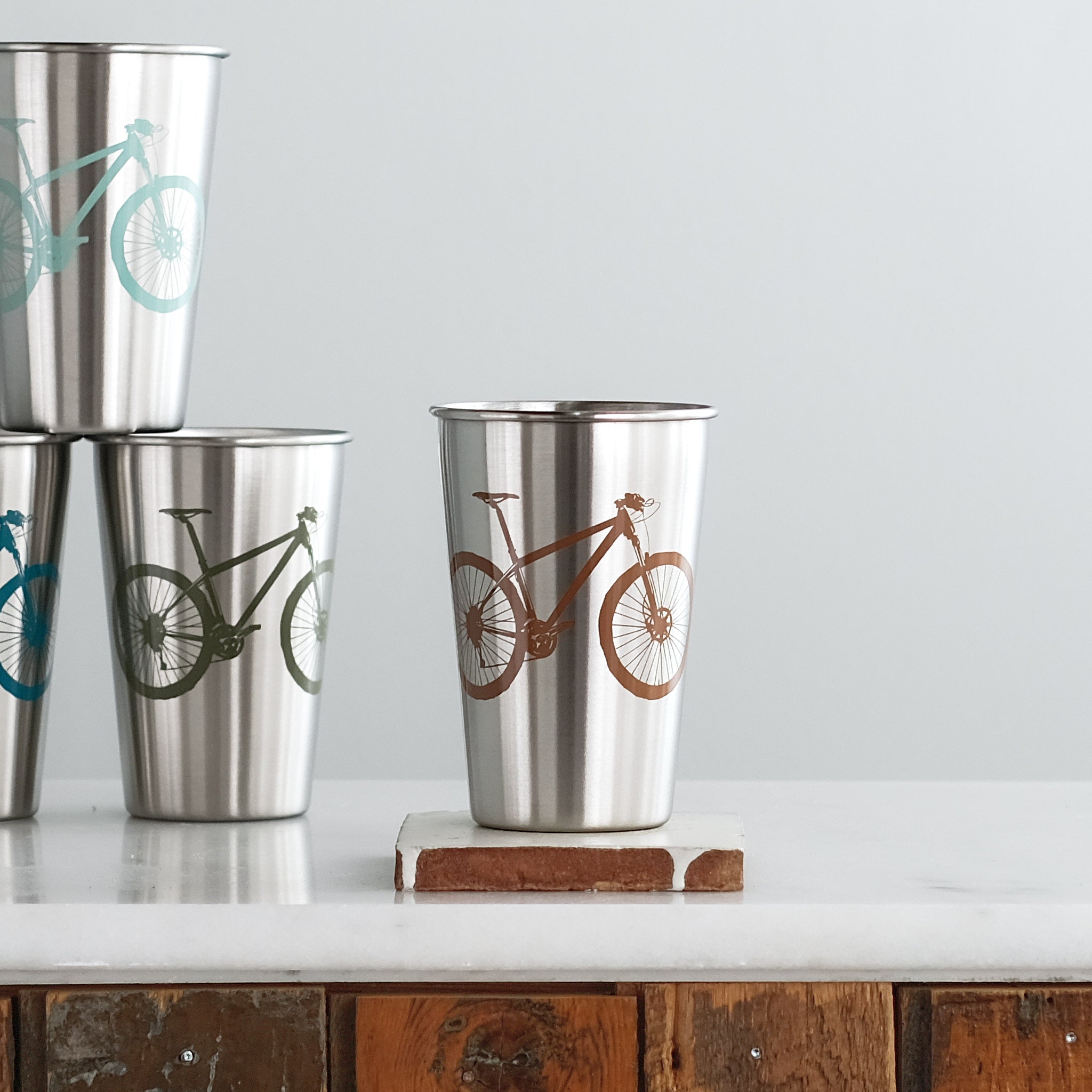 Vital Industries | Bicycle Stainless Steel Tumblers - Earth, Mugs, Vital Industries, Defiance Outdoor Gear Co.